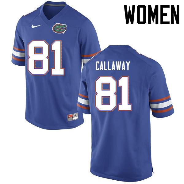 Women's NCAA Florida Gators Antonio Callaway #81 Stitched Authentic Nike Blue College Football Jersey KOF3065PG